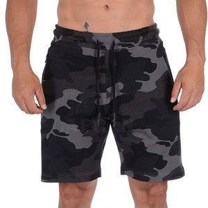 Shorts de sport mi-taille pour hommes de haute qualité, taille personnalisée, respirants, en coton/polyester, séchage rapide, style urbain, motif uni, personnalisables - Product Image 1