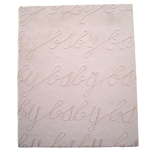 Album photo de mariage de luxe écologique en coton brodé à la main de couleur rose - Product Image 1