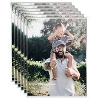 Les cadres photo en acrylique transparent affichent l'image, montage mural transparent pour la maison, l'école, le bureau,-Vertical, 4x6, lot de 6