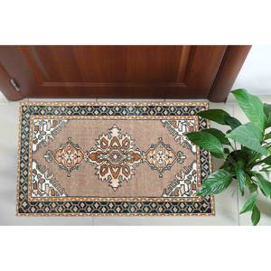 Tapis imprimé à motifs ethniques marron pour la décoration de la maison, tapis fin non tissé - Product Image 5