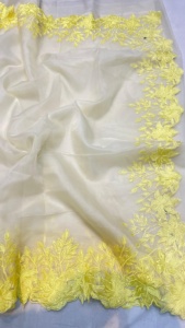 Saris de seda bordados hechos a medida en una amplia variedad de colores pastel, ideales para reventa por Diseñadores de ropa - Product Image 6