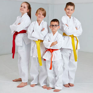 Traje de Karate personalizado para adultos Conjuntos de Judo profesional 100% algodón Unisex Stretch Durable Transpirable - Product Image 4