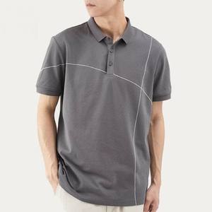 2025 Fitness de manga corta para Polo personalizado de alta calidad 100% algodón patrón sólido Material de lona para deportes moda Leisur - Product Image 6