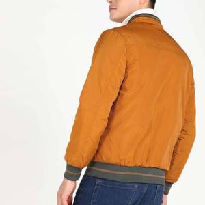 100% poliéster Material de nailon ropa Regular longitud lana satén mejor prendas de vestir exteriores hombres chaquetas de bombardero impermeable estilo High Street - Product Image 4