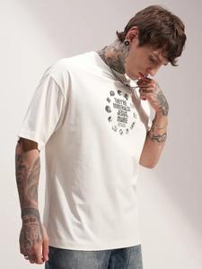 Custom 300 Gsm <b>Thick</b> Cotton <b>T</b>-<b>shirt</b> Print Logo Men Drop Shoulder Oversized Heavyweight <b>T</b>-<b>Shirt</b> Streetwear - Product Image 6