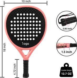 Fabricante de etiqueta privada personalizada, raqueta de tenis de Pádel negra de carbono para entrenamiento profesional de fábrica - Product Image 5