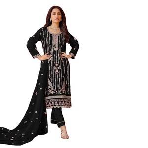 Nuevo traje pakistaní Georgette bordado con trabajo hecho a mano cosido Santoon inferior con bordado de Organza Dupatta - Product Image 1