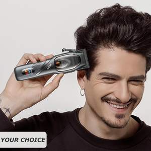 Kit de Corte de Pelo con Cuchilla en T Recargable por USB, Cortadora de Pelo Eléctrica Ajustable para Hombre, Pantalla LED, Resistente al Agua IPX7, para Uso en Casa y Hotel - Product Image 1