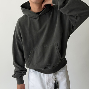 Usine de tricotage personnalisation pull à capuche tricoté de haute qualité pour hommes 100% sweat à capuche en coton avec poche sweat à capuche pour hommes - Product Image 3