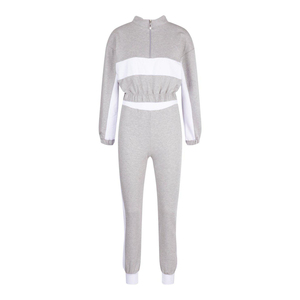 ชุดกีฬาสำหรับผู้หญิงชุดวอร์มสองชิ้นแห้งเร็วโลโก้ตามสั่ง - Product Image 4