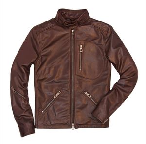<b>Prime</b> Quality Sheep Leather Custom Jacket New Style 2020 <b>Prime</b> Leather Jacket for Men Brown Jacket for Men - Product Image 1