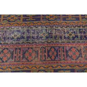 Tapis de 2,8 x 3,7 pieds, tapis turc vintage, tapis en laine abstrait violet et orange - Product Image 5