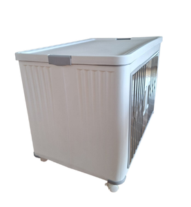 Boîte de rangement en plastique avec double porte et couvercle - 56x34.5x35cm Blanc - Product Image 2