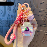 Dessin animé lotus animal résine poupée porte-clés mignon panda cochon sac voiture pendentif sac porte-clés par Raw to Fine