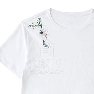 T-shirts brodés tendance pour hommes, matière légère, coupe confortable, pour un usage décontracté et un look quotidien. - Product Image 4