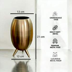 Modern Gold-Plated Metal <b>Flower</b> <b>Vase</b> Elegant Design for Event Table Decor Steel Toptable <b>Vase</b> <b>Small</b> MOQ Accepted - Product Image 2