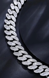 Cadena de eslabones cubanos de moissanita, collar de plata de ley 925, joyería de Hip Hop, regalo de joyería personalizado para mujeres y hombres - Product Image 4