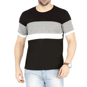 Streetwear Slim Fitted Plain Short Sleeve Breathable Men T Shirt / Best Clothing Manufacturers High Quality Custom Print OEM