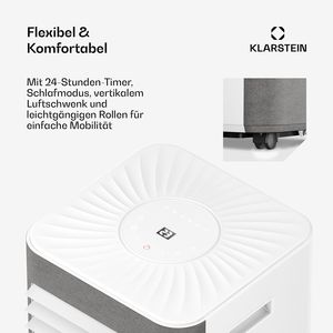 เครื่องปรับอากาศแบบพกพา 9000 BTU สำหรับบ้าน ควบคุมผ่านแอพ WiFi 3 in 1 ระบบทำความเย็น ลดความชื้น และพัดลม สำหรับห้องขนาด 14-20 ตร.ม. 65 เดซิเบล สีเทา - Product Image 5
