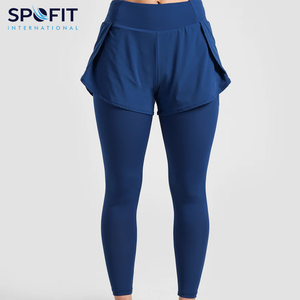 กางเกงโยคะสำหรับผู้หญิงเลกกิ้งผ้าคอตตอนป้องกันแบคทีเรียระบายอากาศได้ดีไร้รอยต่อบริการ OEM - Product Image 5