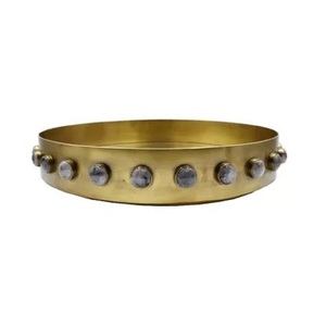 Handmade Customized Upscale Brass Aluminum Decorative Bowl Lamp Premium Finished Hotel Serving Bowls Home and <b>Table</b> Decoration - Product Image 3