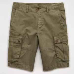 Comfort Elastic Waistband <b>Men's</b> Casual Canvas Solid Cargo <b>Shorts</b> Below Knee Loose Fit <b>Long</b> <b>Shorts</b> Waterproof Breathable - Product Image 6