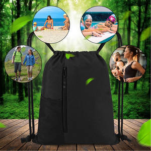 2025 Wholesale Custom Logo Printed <b>Training</b> Drawstring <b>Backpack</b> Waterproof Polyester Gym Sack Cotton Lining Apparel - Product Image 5