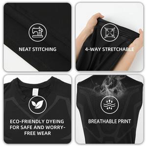 Winter Thermal Sports Underwear Men <b>Compression</b> Sports Suit Warm Long Sleeve <b>Shirt</b> Sun Protection Base Layer Leggings Rash guard - Product Image 2