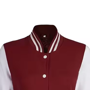 Chaqueta Universitaria de Béisbol para Hombre de Alta Calidad, Personalizada, Invernal, con Cuello Alto, Resistente al Viento, Transpirable, con Mangas de Forro Polar de Poliéster - Product Image 5