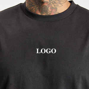 Conjunto de 2 piezas personalizado de alta calidad para hombre, camiseta informal transpirable de manga corta, pantalones cortos, diseño de Color sólido liso - Product Image 2