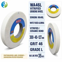 Meule à tronçonner en alumine blanche vitrifiée WA46L 300x40x127mm 46 #   Grade L pour le rectage d'outils