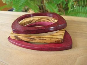 <b>FLOWER</b> Design Wooden Bangle and Bracelet Customized Size Wooden Bracelets Bangle Handmade <b>Flower</b> Wooden Bangle Cuff - Product Image 3