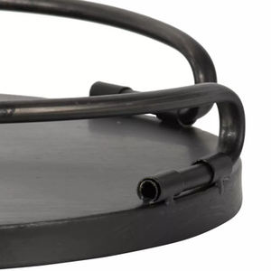 Rustic Iron Wood and Metal <b>Tray</b> Durable Stylish Design Perfect for Home Dining Table Kitchen and Gift Use - Product Image 4