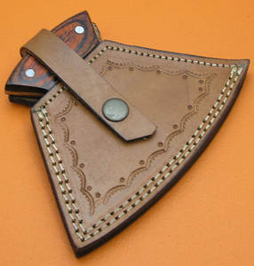 Couteau Ulu en acier damas fait main personnalisé pleine soie rasoir forgé tranchant passe au lave-vaisselle poignée personnalisable en cuir - Product Image 5