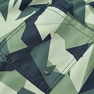 OEM Custom <b>Men</b> Swim <b>Shorts</b> Front Geometric <b>Camo</b> Pattern Waterproof Quick Dry Canvas Board <b>Shorts</b> Mesh Lining Wholesale Bulk - Product Image 6