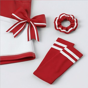 Ensembles d'entraînement personnalisés pour équipes de cheerleading adultes, impression par sublimation, spandex/polyester, uniformes de cheerleading sans couture - Product Image 4