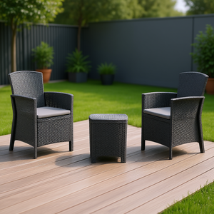 Conjunto de Muebles de Jardín LIDO Terrace de 2 Plazas en Polipropileno, Color Antracita, Colección 9121-Bica - Product Image 3