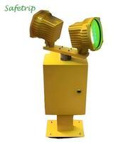 Balise aéroportuaire LED haute intensité, lumière de signalisation rotative blanche et verte pour l'éclairage au sol des aéroports et des aérodromes