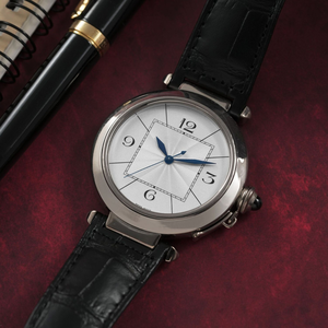 Luxury <b>Men</b> Dress <b>Watch</b> Silver Dial <b>Blue</b> Hands Leather Strap Stainless Steel Case Minimalist Classic Business Quartz Wristwatch - Product Image 2