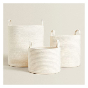 Handwoven Eco-Chic Jute & Cotton Baskets The Colorful Home Decor Collection Home and Hotels Woven Technics - Product Image 3