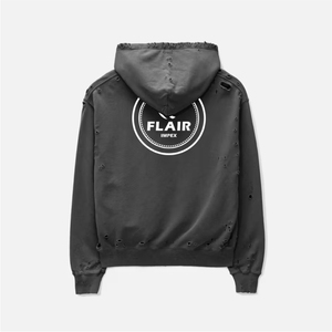 Sweat à capuche surdimensionné et court pour homme, broderie usée personnalisée OEM, poids lourd - Product Image 3