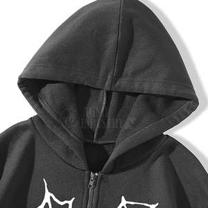 Concevez vos propres sweats à capuche d'hiver de haute qualité avec fermeture éclair en strass, 100% coton, best-seller, prix bas, dernier design pour hommes - Product Image 2