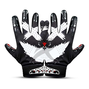 Gants de football américain de haute qualité en silicone bicolore avec design adhérent pour les joueurs jeunes et adultes - Product Image 1