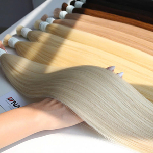 Precio al por mayor Extensiones de cabello a granel Sedoso y sin derramamiento Doble ahogamiento 100 gramos Colores claros 20 pulgadas - Product Image 1