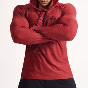 Hoodies de compression pour hommes grandes tailles les plus vendus, personnalisables, en Spandex/Polyester respirant - Product Image 3