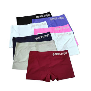 Custom LOGO <b>Women</b> Plus Size Breathable <b>Boxer</b> <b>Underwears</b> Panties Seamless Panty Low Waist OEM Made designs for <b>women</b> - Product Image 1