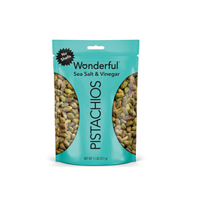 Wonderful Pistachios No Shells, Sea Salt & Vinegar Flavored <b>Nuts</b>, 11 Ounce Resealable Bag - Product Image 1