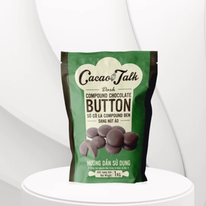 Cacao Talk Vietnam Premium Dark Compound Botón de chocolate Cacao 1KG 5KG 10KG Panadería Dulces Alimentos OEM Halal Venta al por mayor Buen precio - Product Image 1