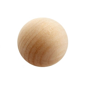 Bola de madera de Navidad Natural pulida, esfera decorativa de madera maciza hecha a mano para el hogar, oficina, jardín y regalo, sublimación en blanco - Product Image 1