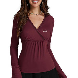 Camisetas de estilo de manga regular para mujer hechas en algodón 100%/camisetas de manga larga para mujer disponibles en todos los tamaños - Product Image 1